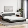 Image de vidaXL Cadre de lit sans matelas gris foncé 180x200 cm tissu373226