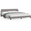 Image de vidaXL Vidaxl Cadre De Lit Avec Tête De Lit Taupe 200x200 Cm Tissu