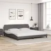 Image de vidaXL Cadre de lit sans matelas gris 200x200 cm similicuir
