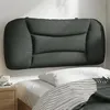Image de vidaXL Coussin de tête de lit gris foncé 80 cm tissu