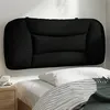 Image de vidaXL Coussin de tête de lit noir 80 cm tissu