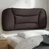 Image de vidaXL Coussin de tête de lit marron foncé 80 cm tissu
