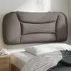 Image de vidaXL Coussin de tête de lit taupe 80 cm tissu