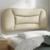 Image de vidaXL Coussin de tête de lit crème 80 cm tissu