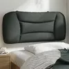 Image de vidaXL Coussin de tête de lit gris foncé 90 cm tissu