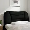 Image de vidaXL Coussin de tÃªte de lit noir 90 cm tissu