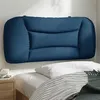 Image de vidaXL Coussin de tête de lit bleu 90 cm tissu