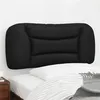 Image de vidaXL Coussin de tête de lit noir 90 cm similicuir