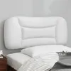 Image de vidaXL Coussin de tête de lit blanc 90 cm similicuir