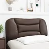 Image de vidaXL Coussin de tÃªte de lit marron 90 cm similicuir