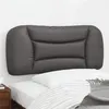 Image de vidaXL Coussin de tête de lit gris 90 cm similicuir