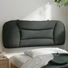 Image de vidaXL Coussin de tête de lit gris foncé 100 cm tissu