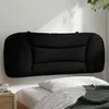 Image de vidaXL Coussin de tête de lit noir 100 cm tissu