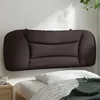 Image de vidaXL Vidaxl Coussin De Tête De Lit Marron Foncé 100 Cm Tissu