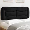 Image de vidaXL Coussin de tête de lit noir 120 cm tissu