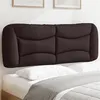 Image de vidaXL Coussin de tête de lit marron foncé 120 cm tissu