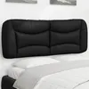 Image de vidaXL Coussin de tête de lit noir 120 cm similicuir