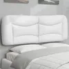 Image de vidaXL Coussin de tête de lit blanc 120 cm similicuir