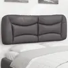 Image de vidaXL Coussin de tête de lit gris 120 cm similicuir