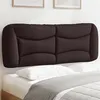 Image de vidaXL Coussin de tête de lit marron foncé 140 cm tissu