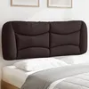 Image de vidaXL Coussin de tÃªte de lit marron foncÃ© 140 cm tissu