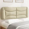 Image de vidaXL Coussin de tête de lit crème 140 cm tissu