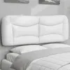 Image de vidaXL Coussin de tête de lit blanc 140 cm similicuir