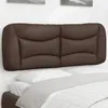 Image de vidaXL Coussin de tête de lit marron 140 cm similicuir
