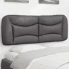 Image de vidaXL Coussin de tête de lit gris 140 cm similicuir