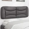 Image de vidaXL Vidaxl Coussin De Tête De Lit Gris 140 Cm Similicuir