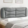 Image de vidaXL Coussin de tête de lit gris clair 160 cm tissu