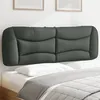 Image de vidaXL Coussin de tête de lit gris foncé 160 cm tissu