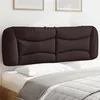 Image de vidaXL Coussin de tête de lit marron foncé 160 cm tissu