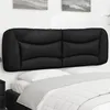 Image de vidaXL Vidaxl Coussin De Tête De Lit Noir 160 Cm Similicuir