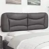 Image de vidaXL Coussin de tête de lit gris 160 cm similicuir