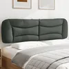 Image de vidaXL Coussin de tête de lit gris foncé 180 cm tissu