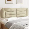 Image de vidaXL Coussin de tête de lit crème 180 cm tissu