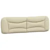 Image de vidaXL Coussin de tÃªte de lit crÃ¨me 180 cm tissu