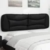 Image de vidaXL Coussin de tÃªte de lit noir 183 cm similicuir