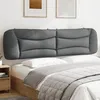Image de vidaXL Coussin de tête de lit gris clair 200 cm tissu