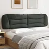 Image de vidaXL Coussin de tête de lit gris foncé 200 cm tissu