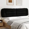 Image de vidaXL Coussin de tête de lit noir 200 cm tissu