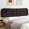Image de vidaXL Coussin de tête de lit marron foncé 200 cm tissu