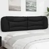 Image de vidaXL Coussin de tête de lit noir 200 cm similicuir