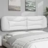 Image de vidaXL Coussin de tête de lit blanc 200 cm similicuir