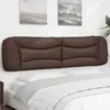 Image de vidaXL Coussin de tête de lit marron 200 cm similicuir