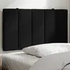 Image de vidaXL Coussin de tête de lit noir 90 cm velours