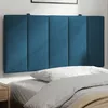 Image de vidaXL Coussin de tÃªte de lit bleu 100 cm velours