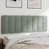 Image de vidaXL Coussin de tête de lit gris clair 140 cm velours