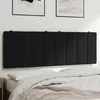 Image de vidaXL Coussin de tête de lit noir 140 cm velours